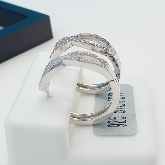 "925 Sterling Silver Cubic Zirconia Earrings, UU1P6A6143 - Picture 11 of 11